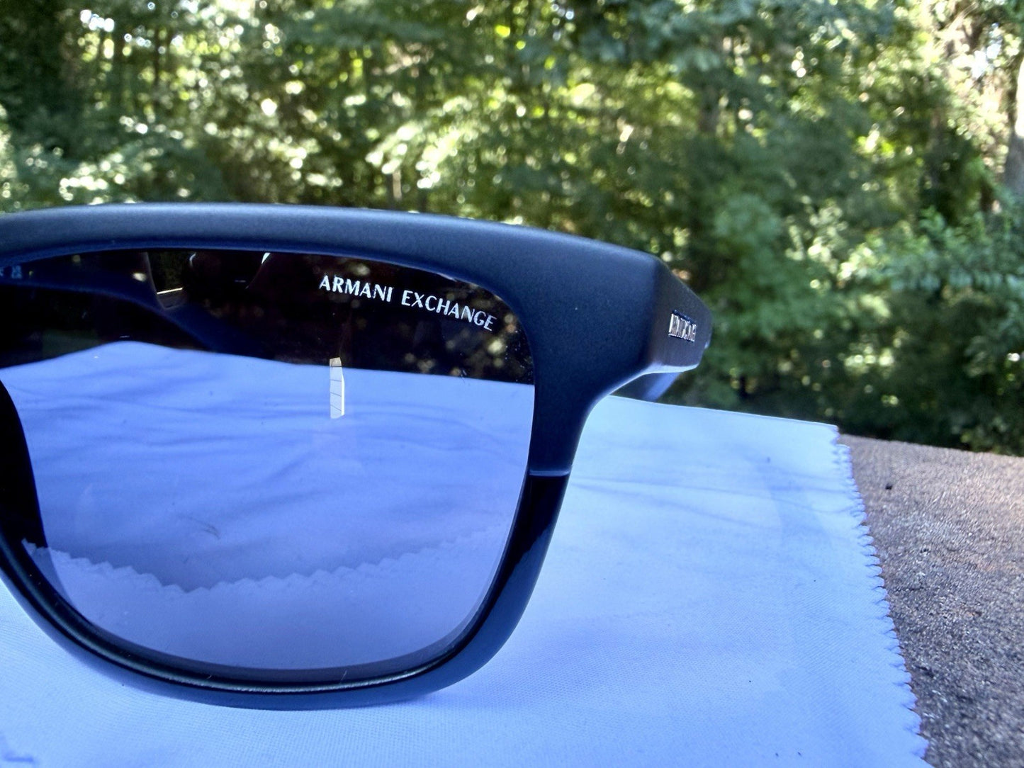 Armani Exchange AX4026S Sunglasses Men Matte Dark Blue Grey Lens 56mm 812287 3N