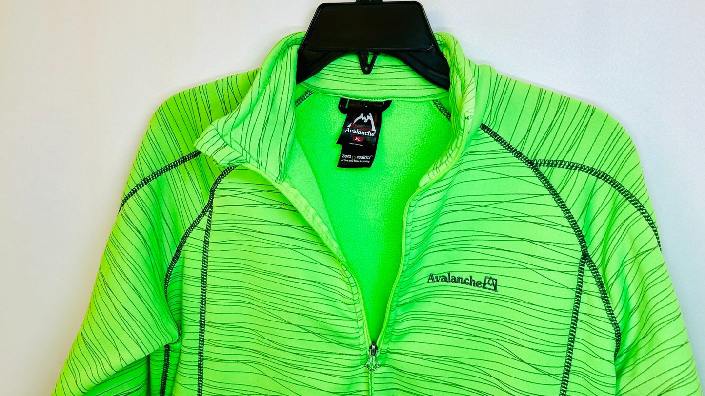 Avalanche Zero Restrict Womens Long Sleeve 1/4 Zip Pullover Fleece Lined Size XL