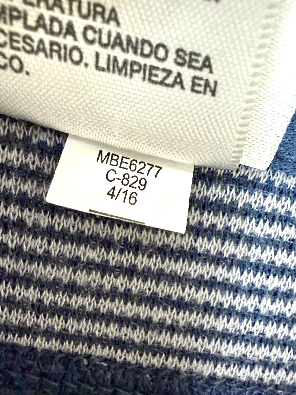Avalanche Mens XXL Henley Shirt Long Sleeve Waffle Textured Stripe Blue White