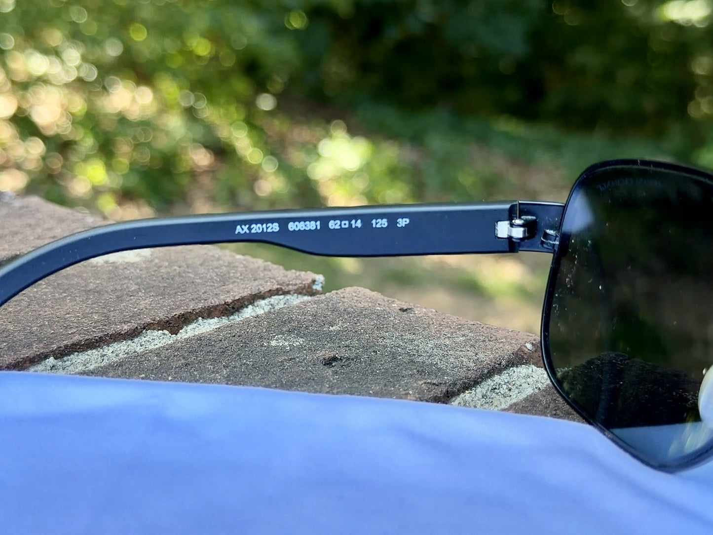 Armani Exchange AX2012S 606381 Matte Black Aviator Polarized Sunglasses 62mm