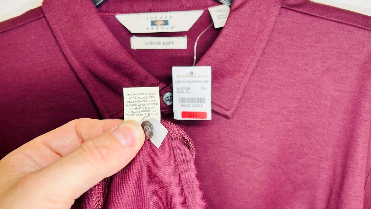NWT!! JOSEPH ABBOUD Men's XL Liquid Soft Fuchsia Short Sleeve Collar Polo SHIRT