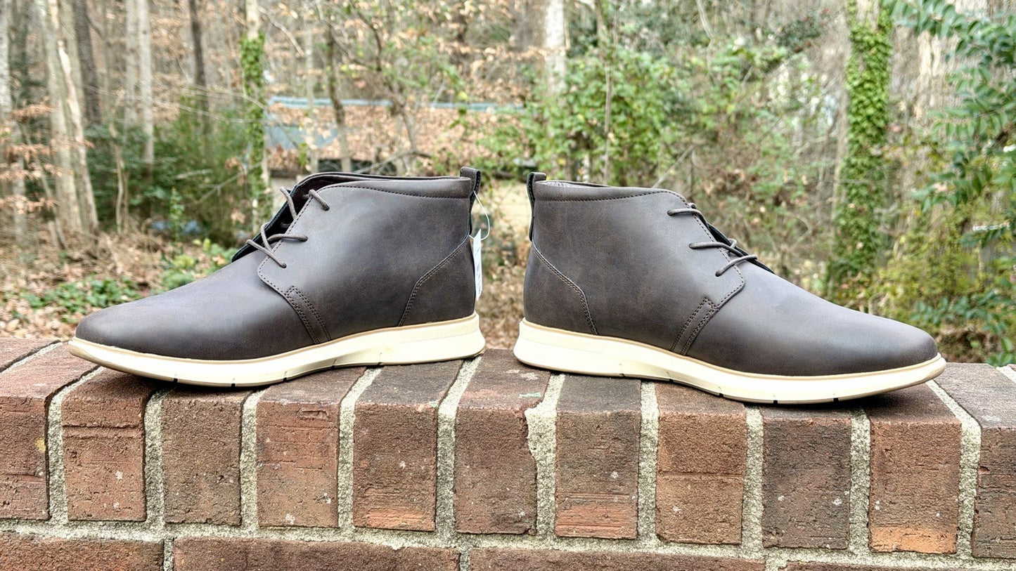 St. John's Bay Brown Leather Chukka Ankle Boots Men's 12 M New W/ Tag-$90 Retail
