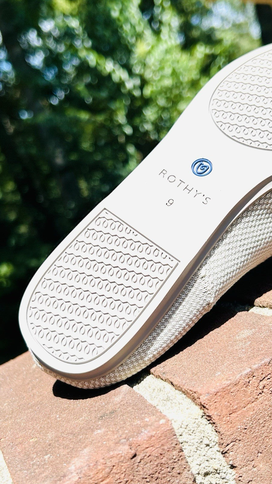 NWOT Rothy's the Loafer in Linen Double Stitch Size 9 -Brown White Slip On Flats