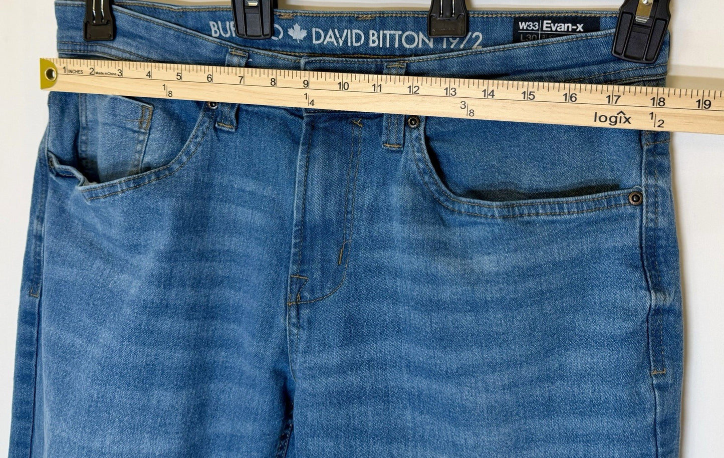 Buffalo David Bitton Men’s Slim Straight Stretch Evan-X Size 33x30 Jeans/Denim