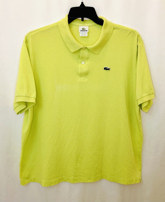 Lacoste Lime Green Devanlay Pique Mesh Polo Shirt Men’s Size 9