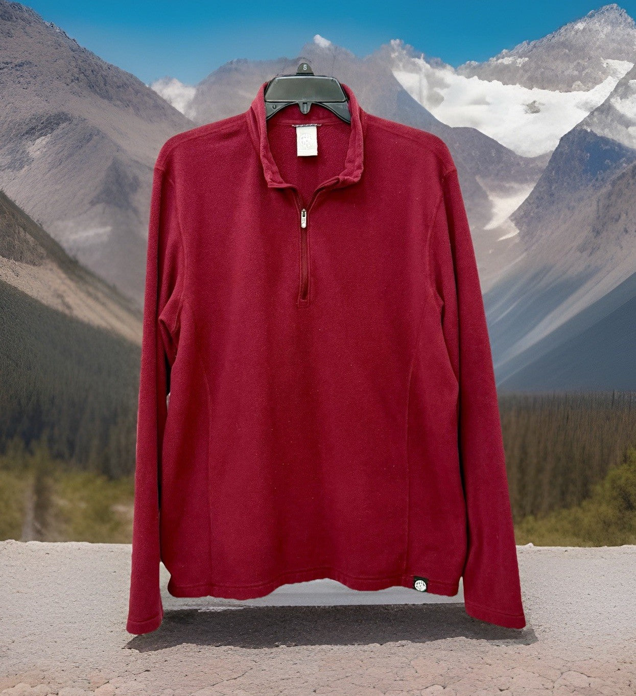REI Co-Op Jacket Womens XXL Burgundy Micro Fleece 1/4 Zip Lightweight Pullover