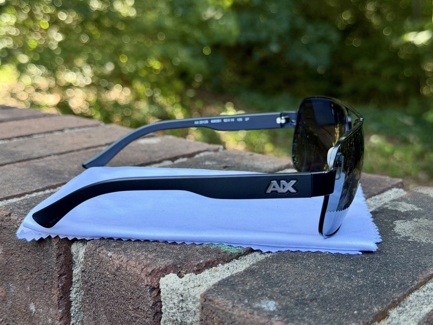 Armani Exchange AX2012S 606381 Matte Black Aviator Polarized Sunglasses 62mm