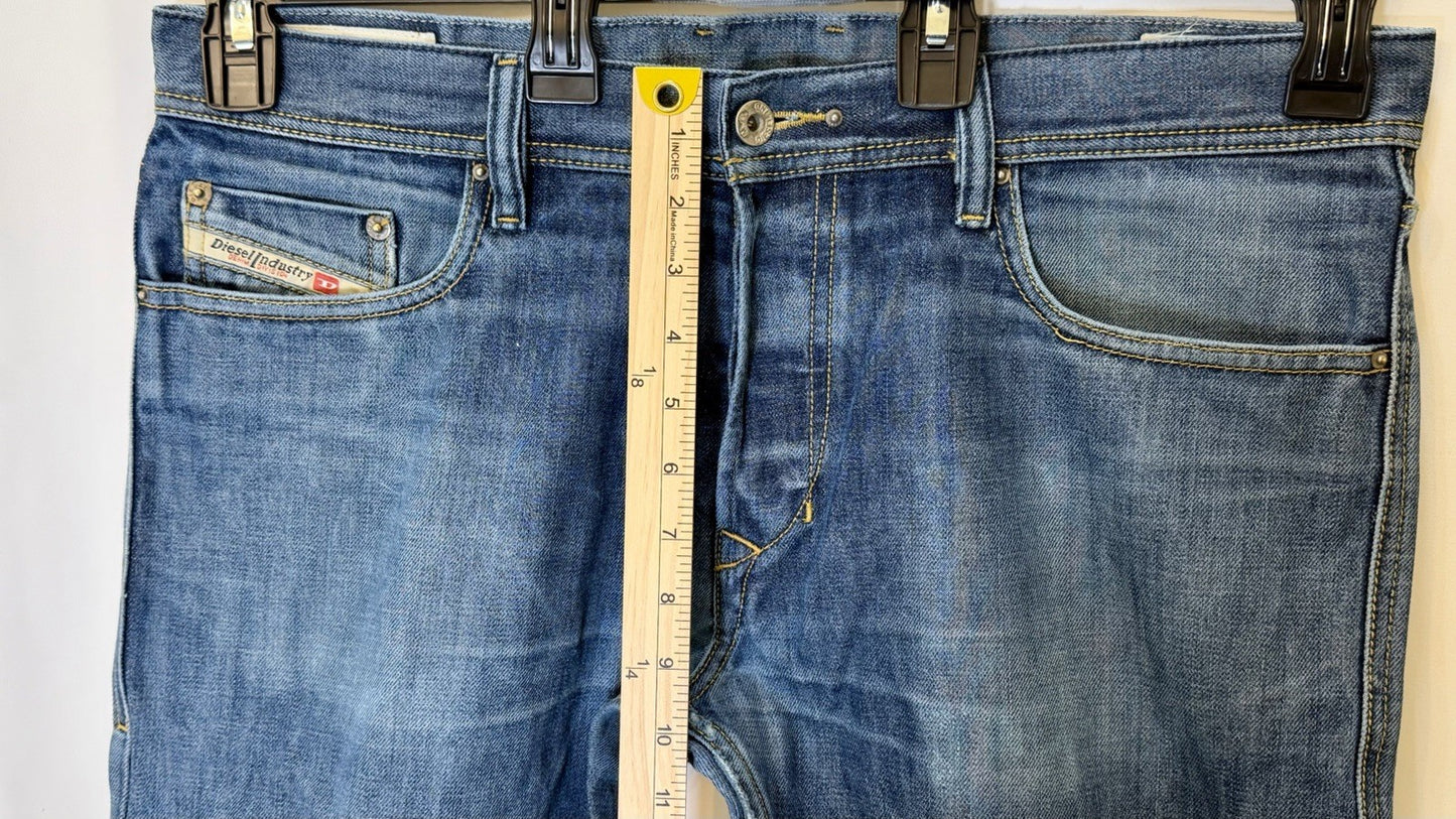 Diesel Jeans Tepphar Slim Carrot Dark Button Fly Skinny Jeans Men's 34x32