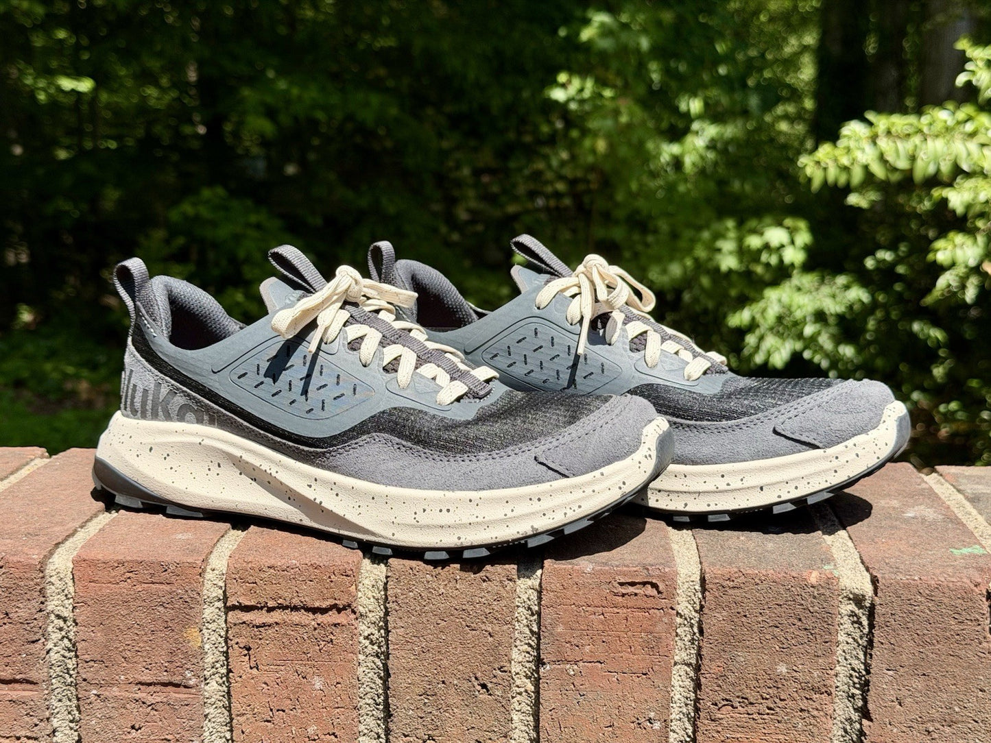 OluKai Makiki Womens Size 9 Trail Running Shoes Dark Gray Suede Worn Once VGC