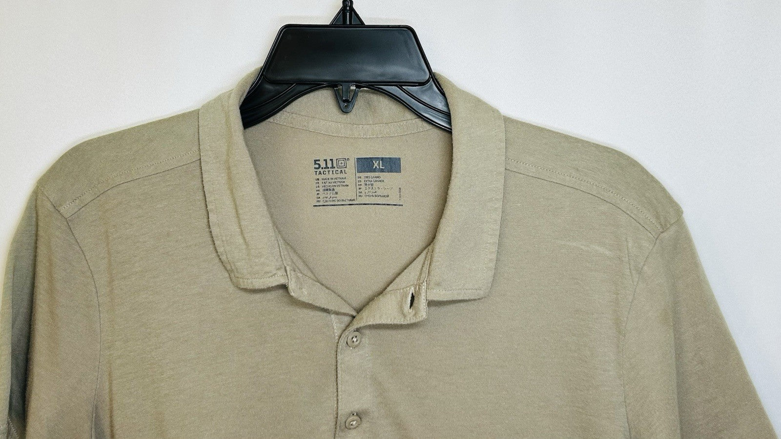 5.11 Tactical Polo Shirt Mens XL Utility Security Military Work Short Sleeve Tan