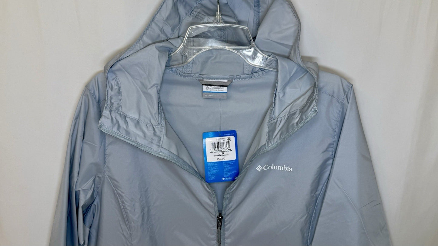NWT Columbia Women's L Jacket Lavender / Purple Lightweight Hooded Windbreaker