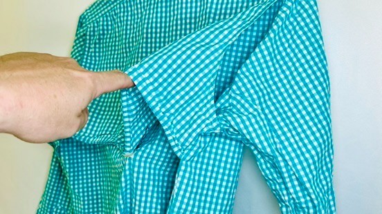 Simply  Southern Button Down Shirt Mens Small Teal Green Plaid Logo Collared L/S
