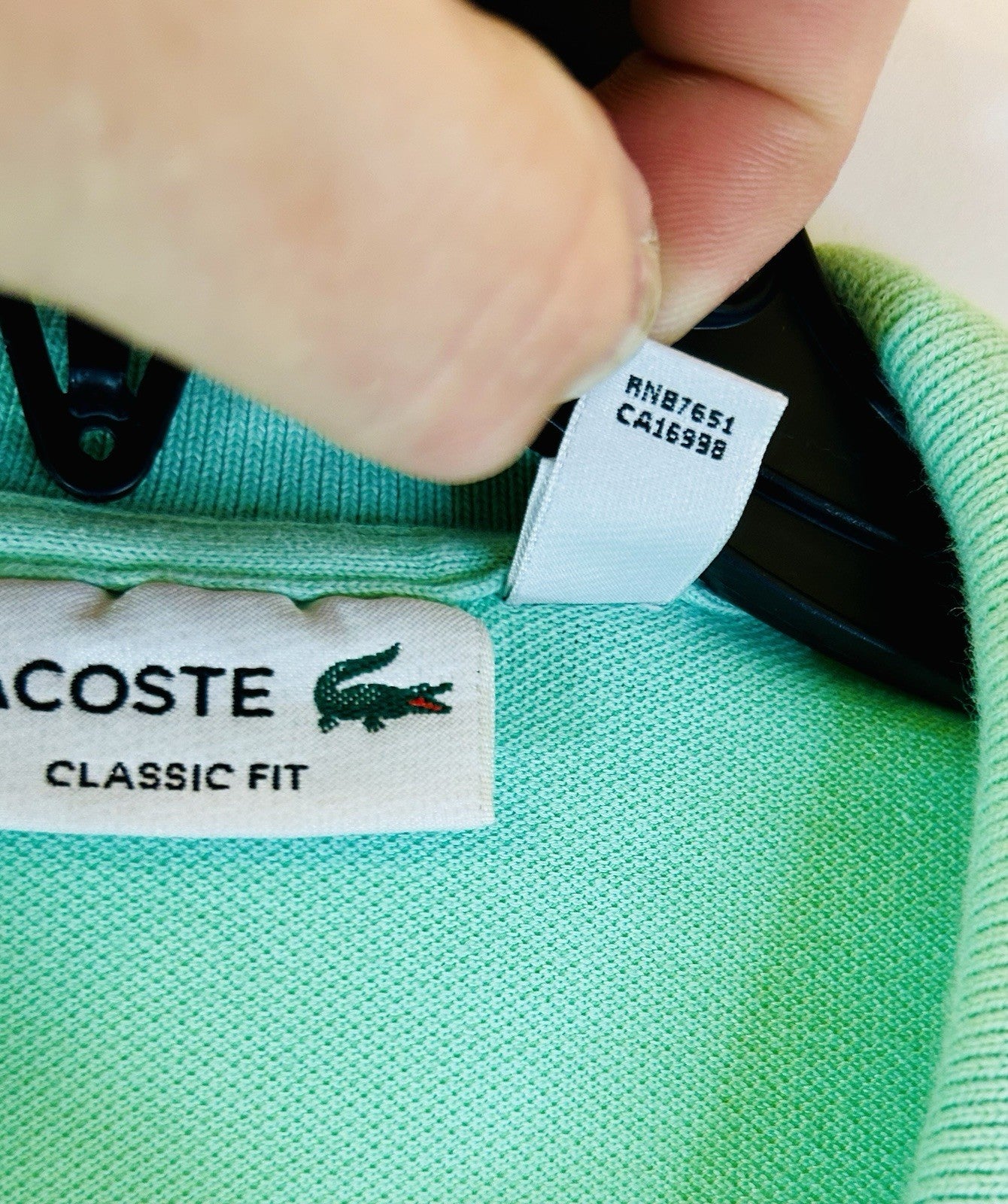 Lacoste Shirt Men's Large Lime Green Regular Fit Crocodile Short Sleeve