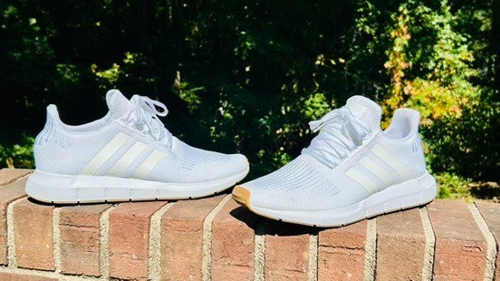 Adidas Men's Sneakers Size 12 Swift Run Triple White Athletic Casual Shoes