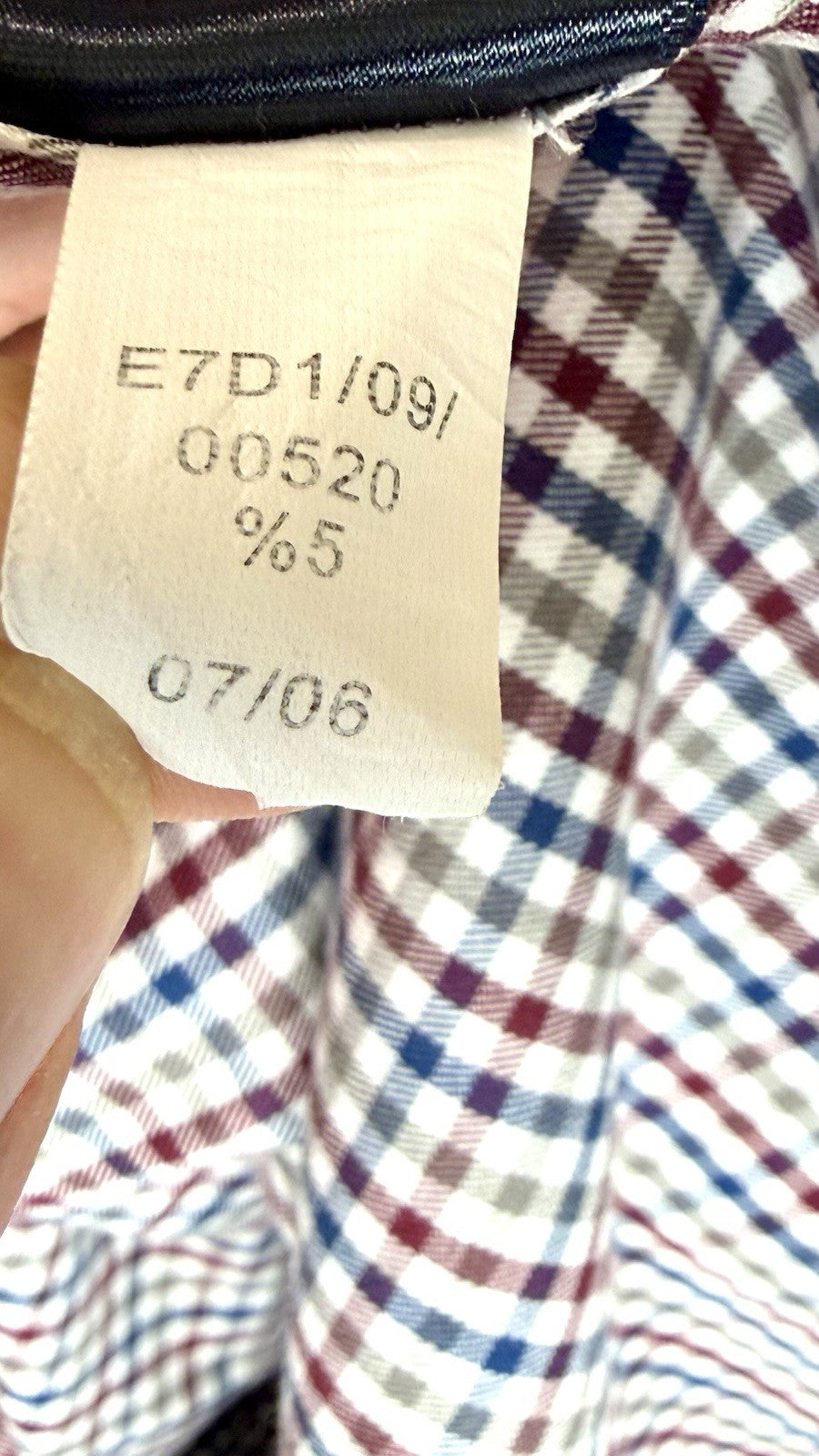 Lincs by David Chu Men’s Large L/S Button Down Shirt Red Blue Plaid Cotton