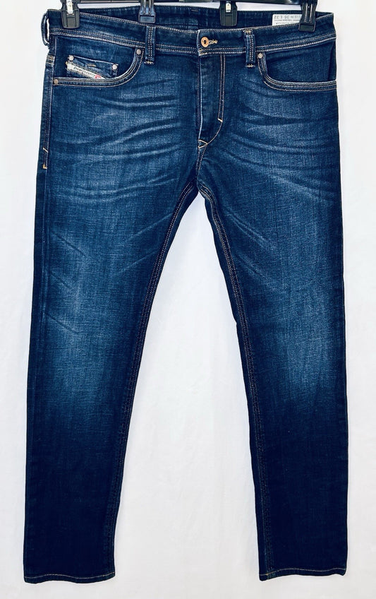 Diesel Jeans Thanaz Men’s 36x32 Slim Skinny Fit Dark Wash