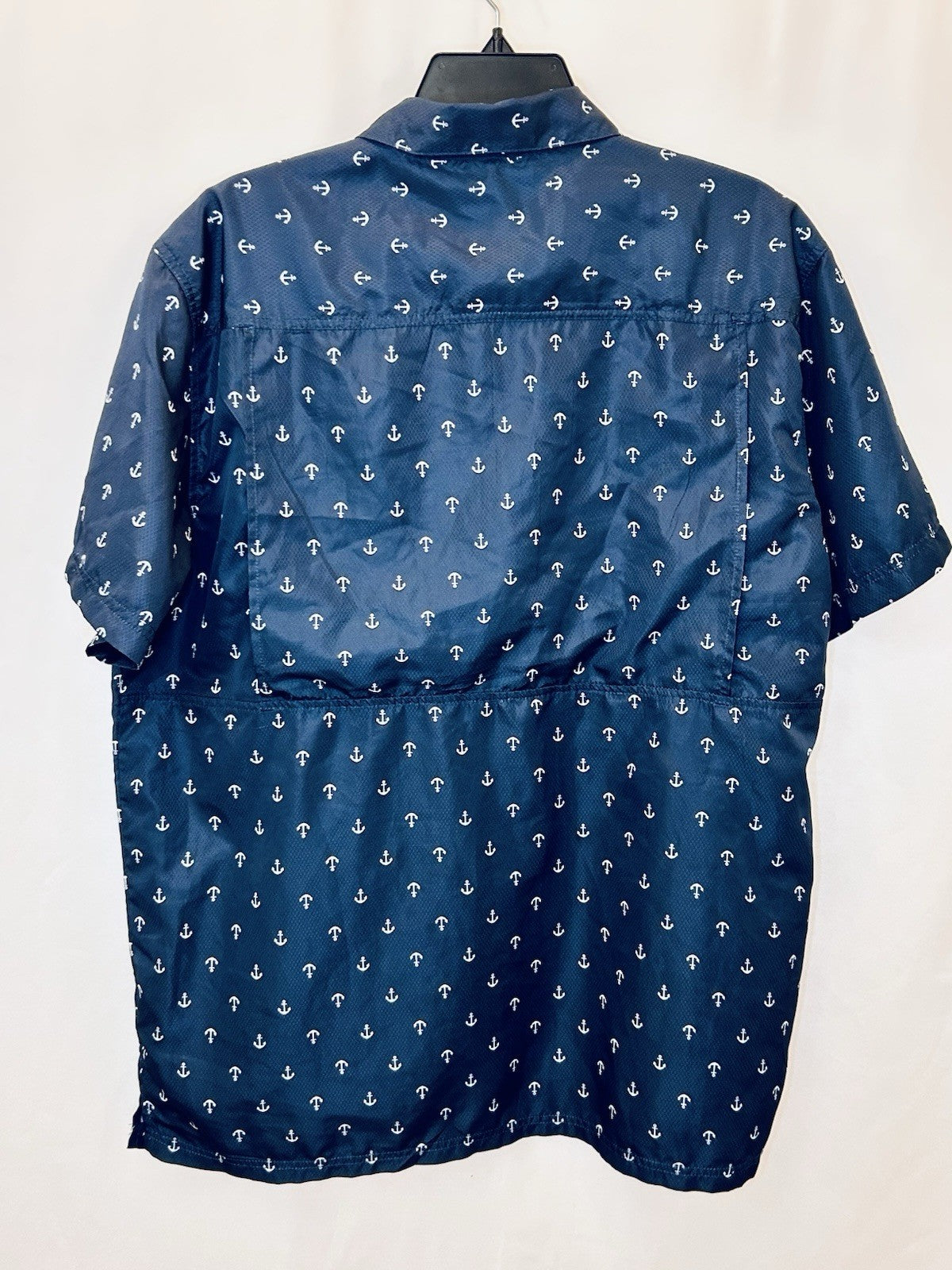 Momentum Comfort Gear Anchor Short Buttoup Shirt UPF 50 Fishing Men’s Large