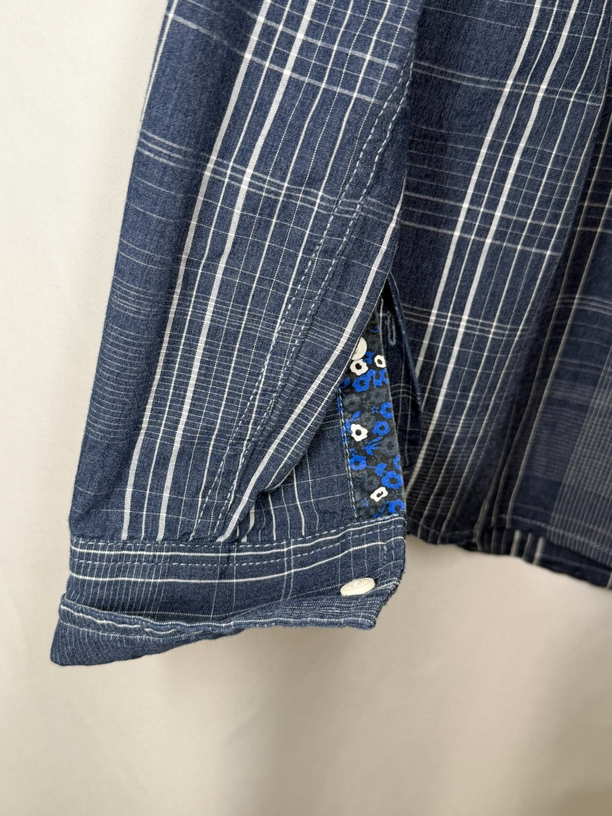 American Rag Men's Size X-Large XL Button Down Shirt Long Sleeve Blue Plaid