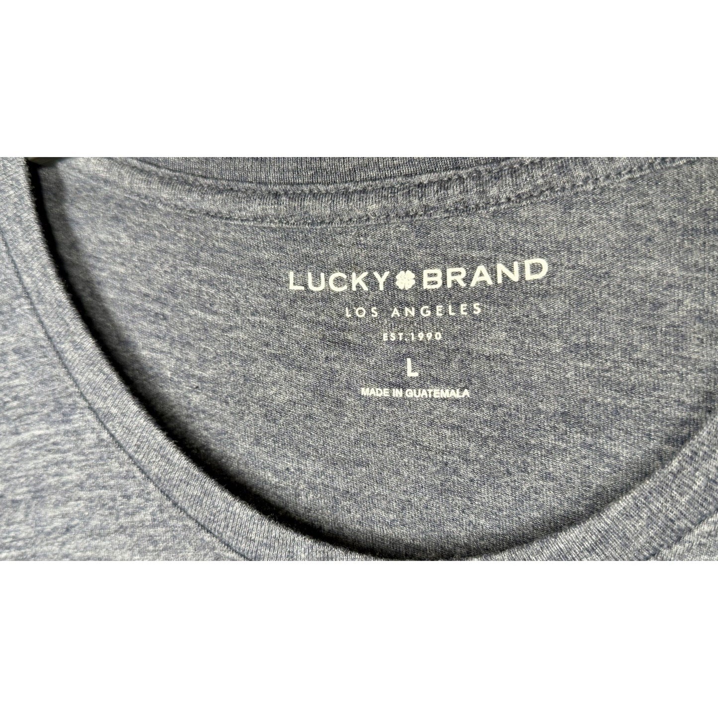 LUCKY BRAND Men's Short Sleeve T-Shirt 1990 Graphic Blue Size Large