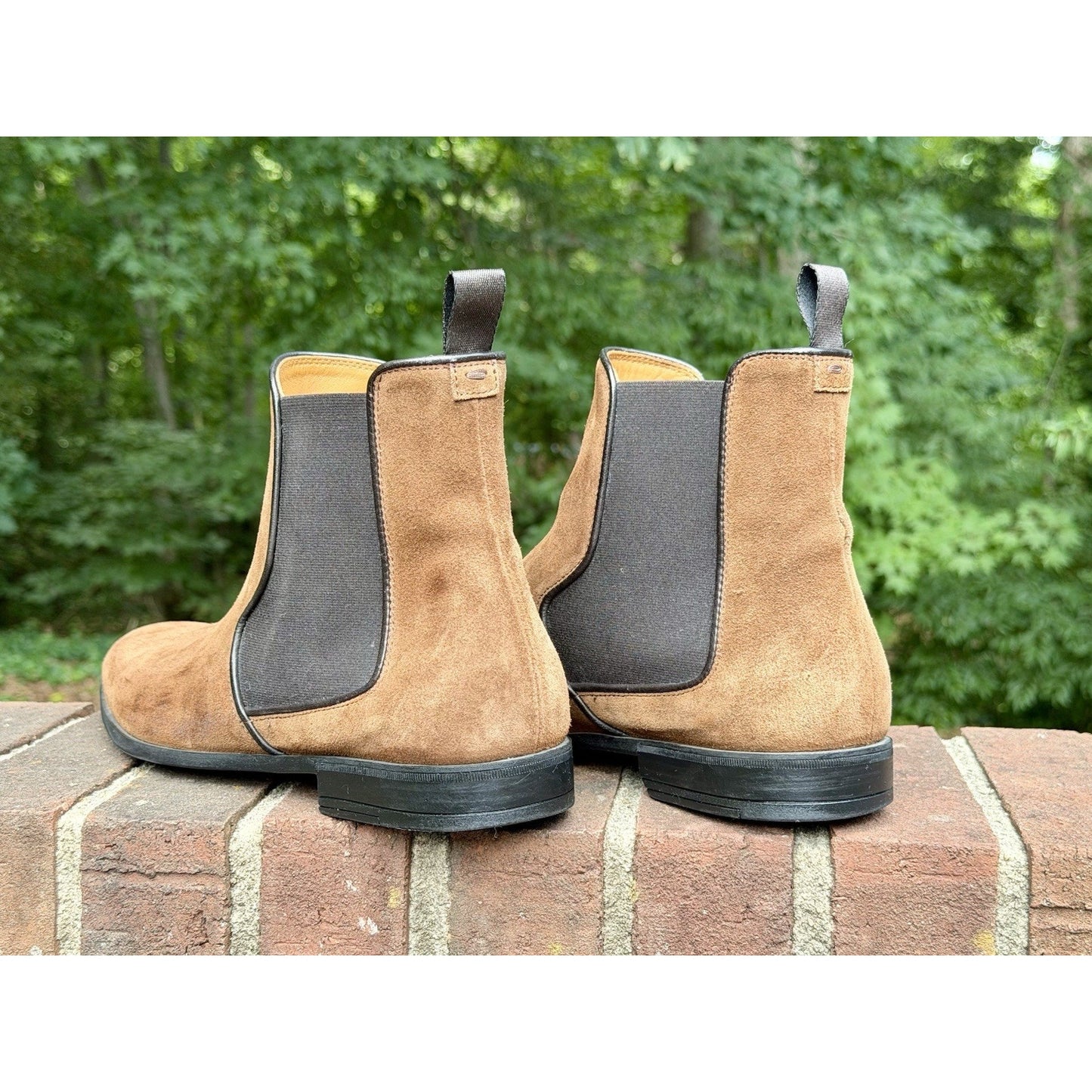 Harrys London Mark Chelsea Boots Suede Brown Men's Size 43 US 10 ($550+ New)