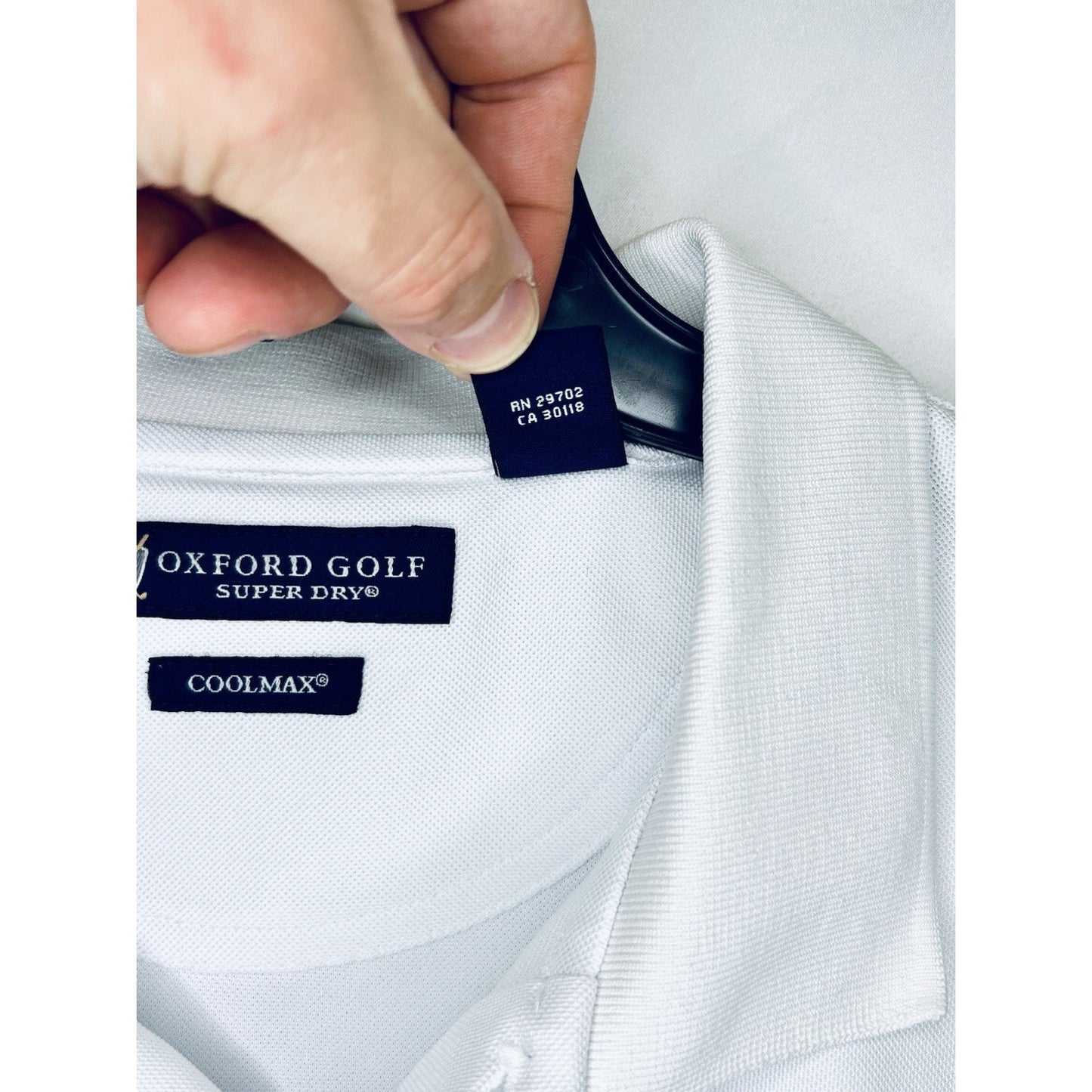 Oxford Golf Short Sleeve Piqué Knit Men’s Large Shirt Super Dry Cool Max