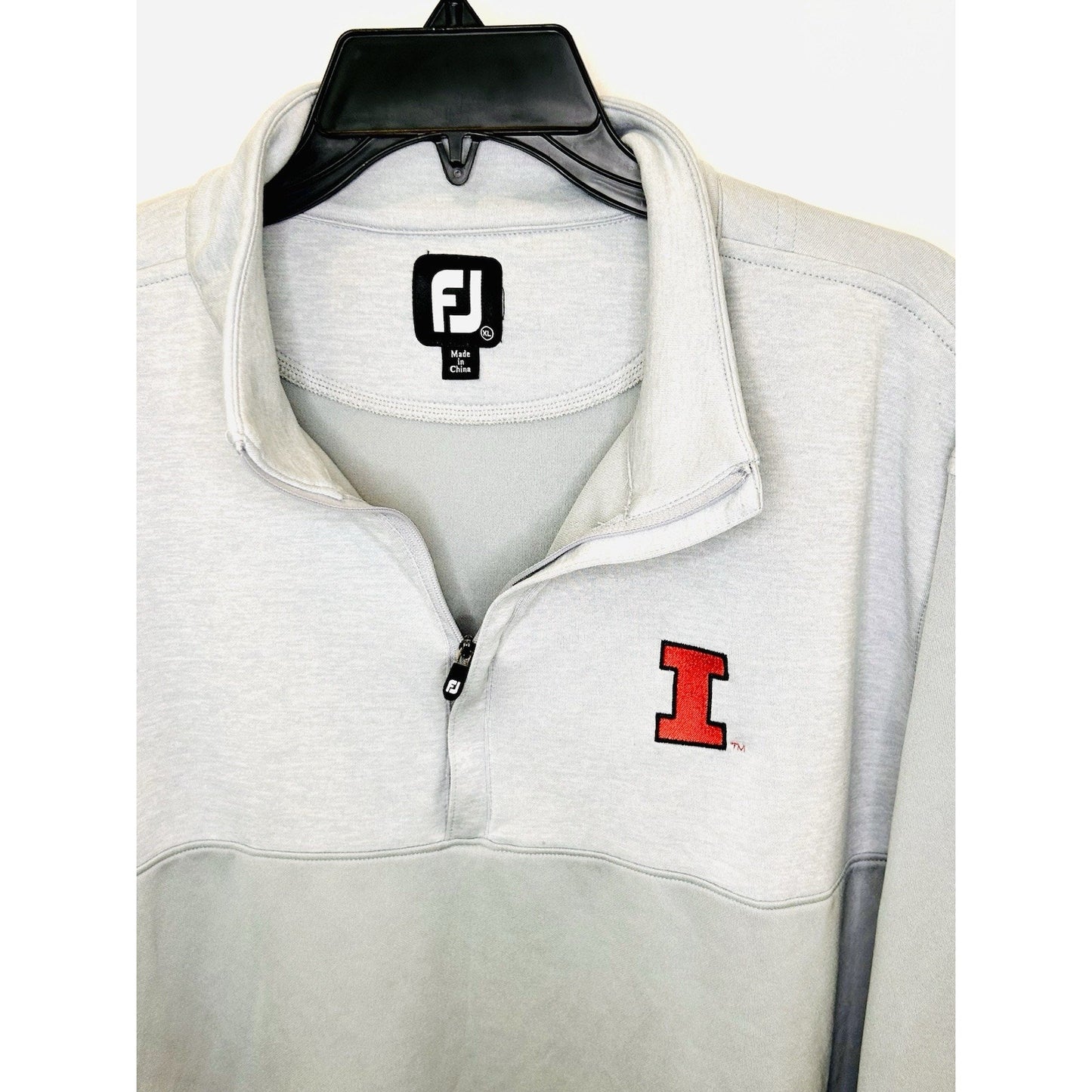 FootJoy Pullover Mens XL Gray Lightweight 1/4 Zip Performance Golf Pullover | Il