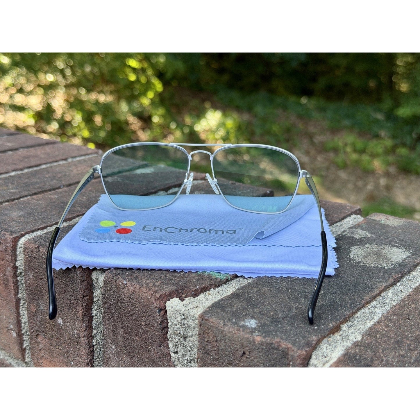 EnChroma Cx1 Indoor Color Blind Glasses Aviator Silver Frame Metal Cx1.00281