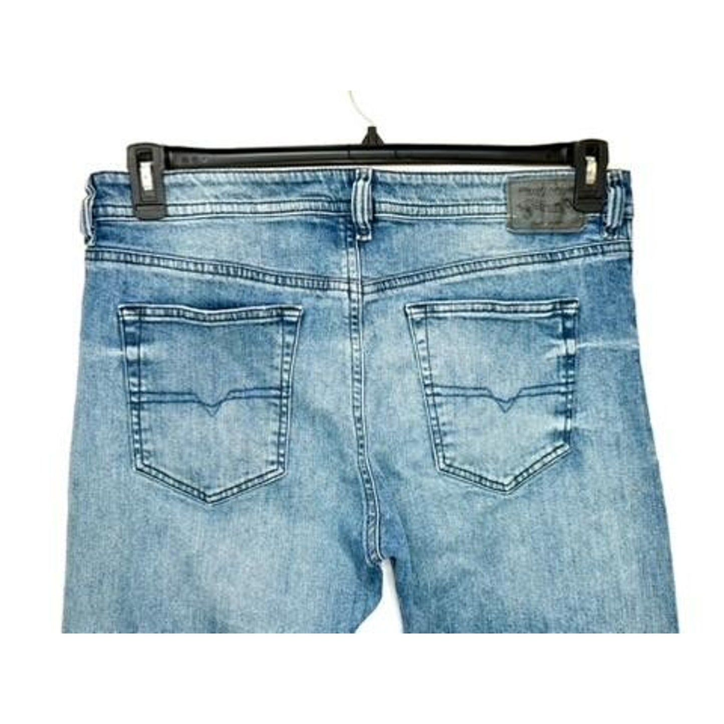 Diesel Buster Slim Tapered Jeans Mens 36x32 Blue Stretch Denim Wash C853P
