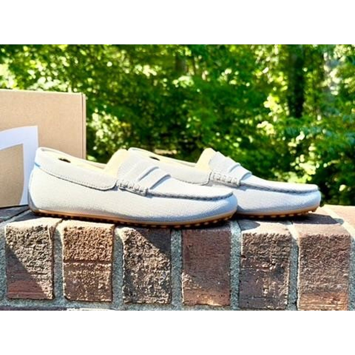 Rothys The Driving Loafer Falcon Grey Knit Slip On Shoes Womens Size 7.5