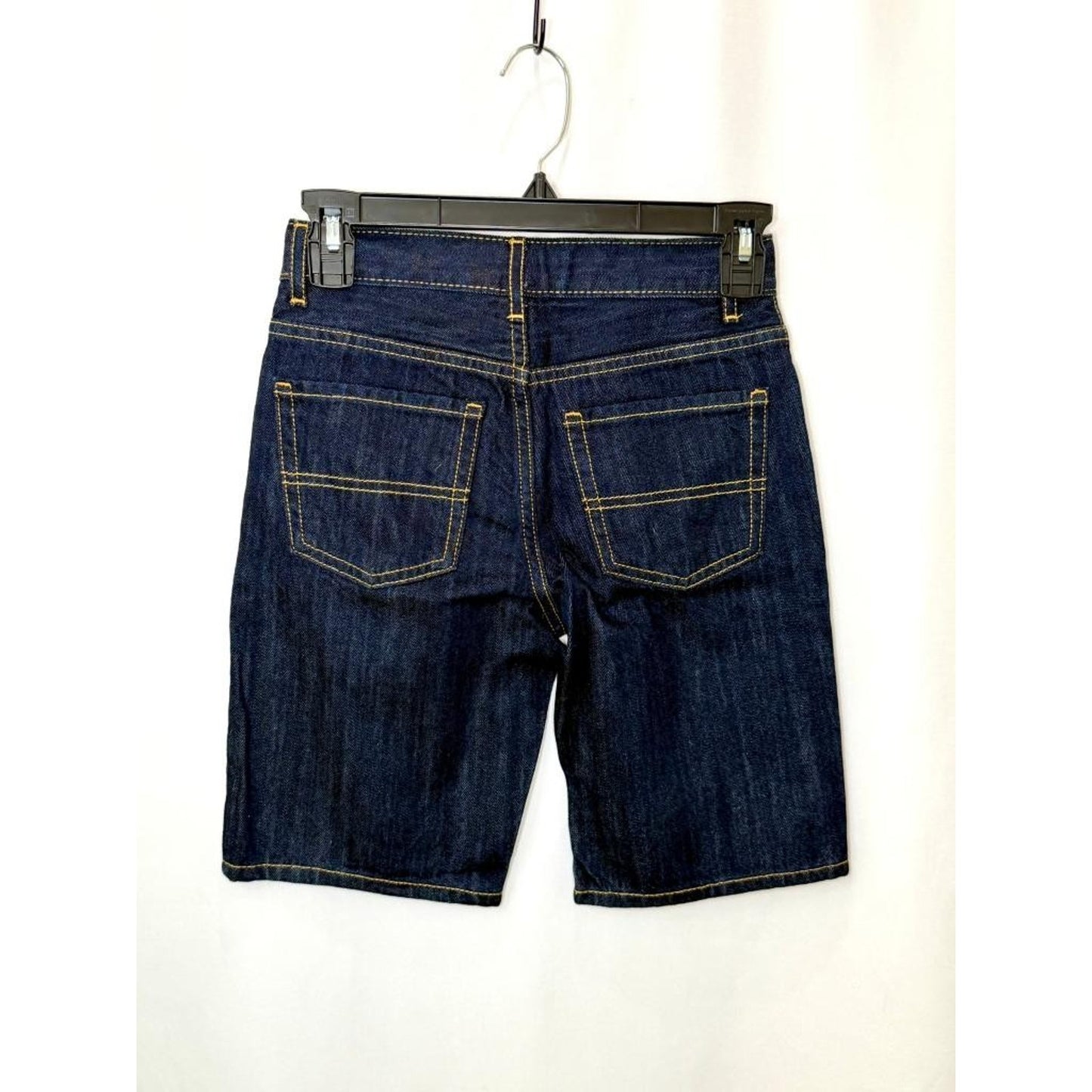 The Childrens Place Boys Denim Shorts Size 8 Dark Wash Blue Cotton Adjustable