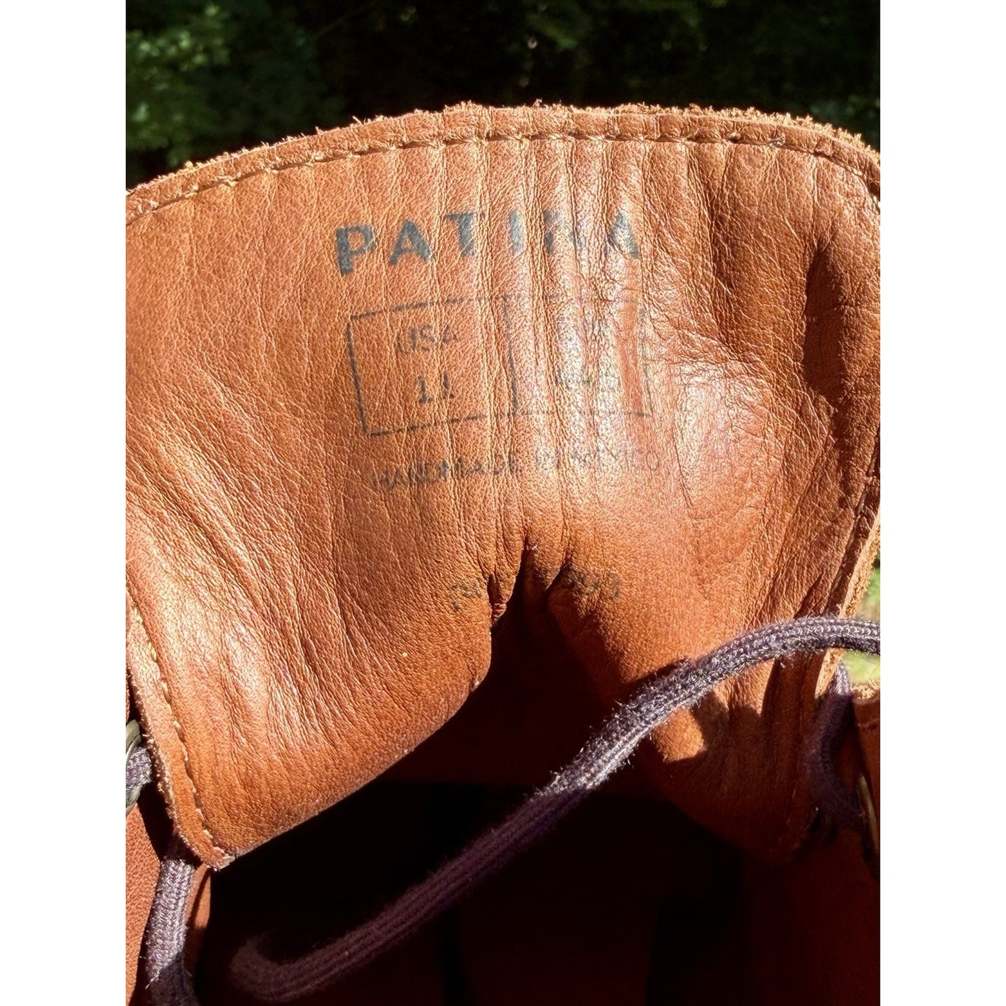 Portland Leather Patina Men's 11 M Breaker Boots Brown Leather Cap-Toe Lace-U