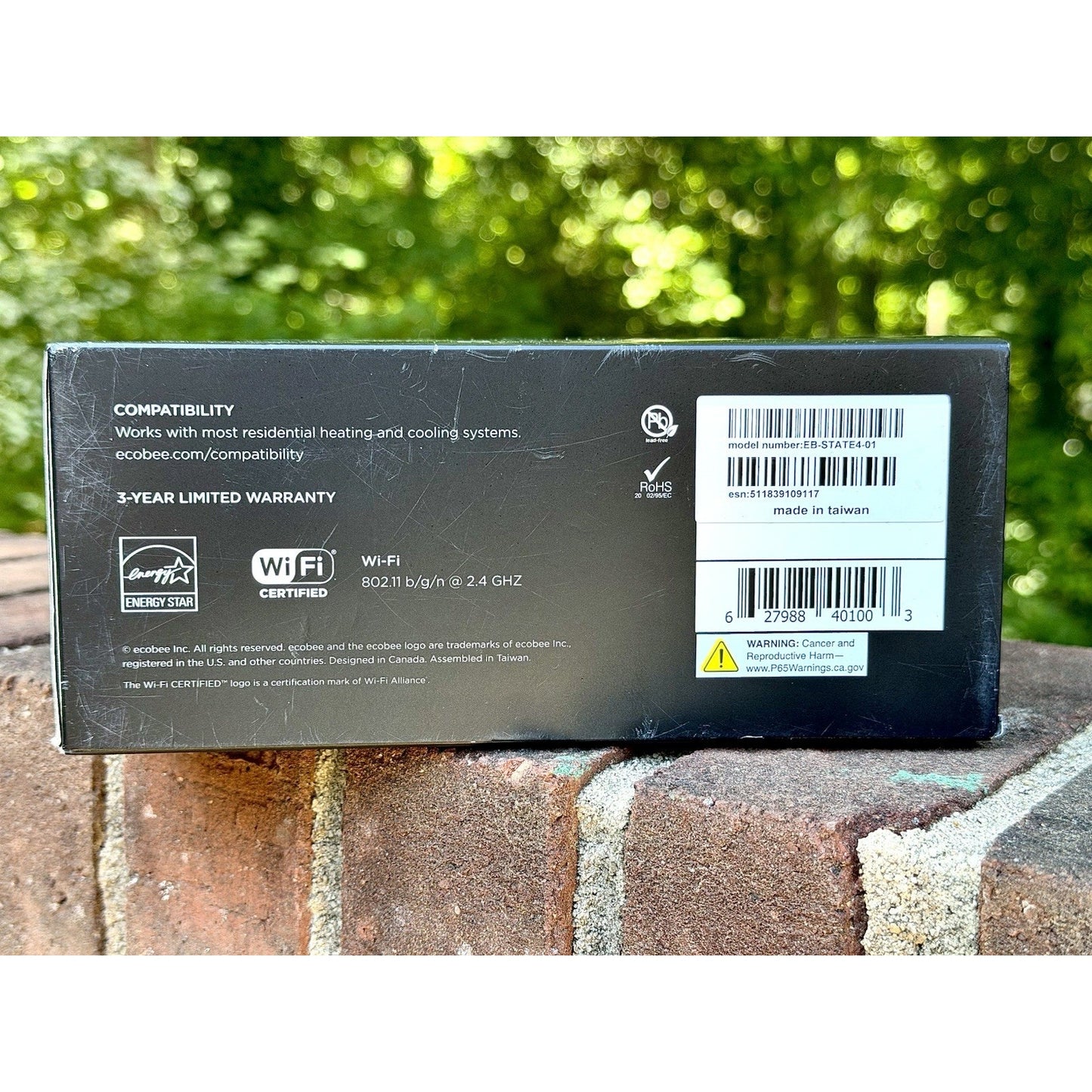 Ecobee 4 Smart Thermostat Black EB-STATE4-01 With Room Sensor And Built-in Alexa