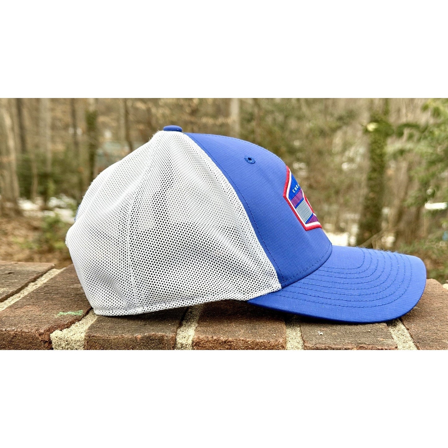 Men's Chicago Cubs '47 Royal/White Burgess Trucker Snapback Hat