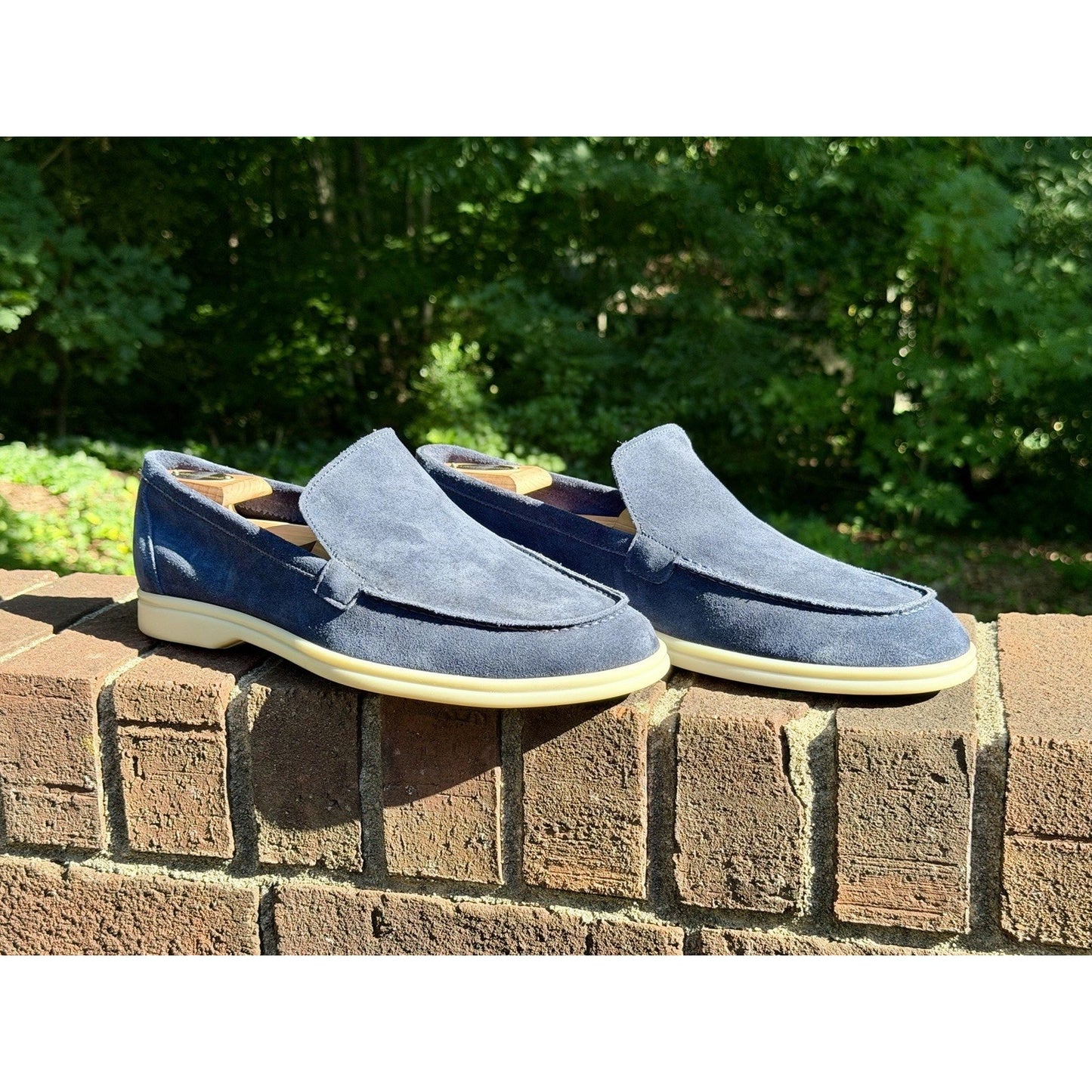 Berwick 1707 Palma Flex Men’s Blue Suede Penny Loafers US Sz 11 US / 44 EU NEW!!