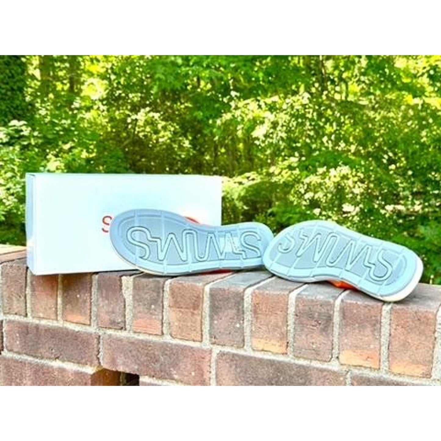Swims Breeze Thong Sandal Mens Size 10 Orange White Gray Flip Flops 21287-589-10