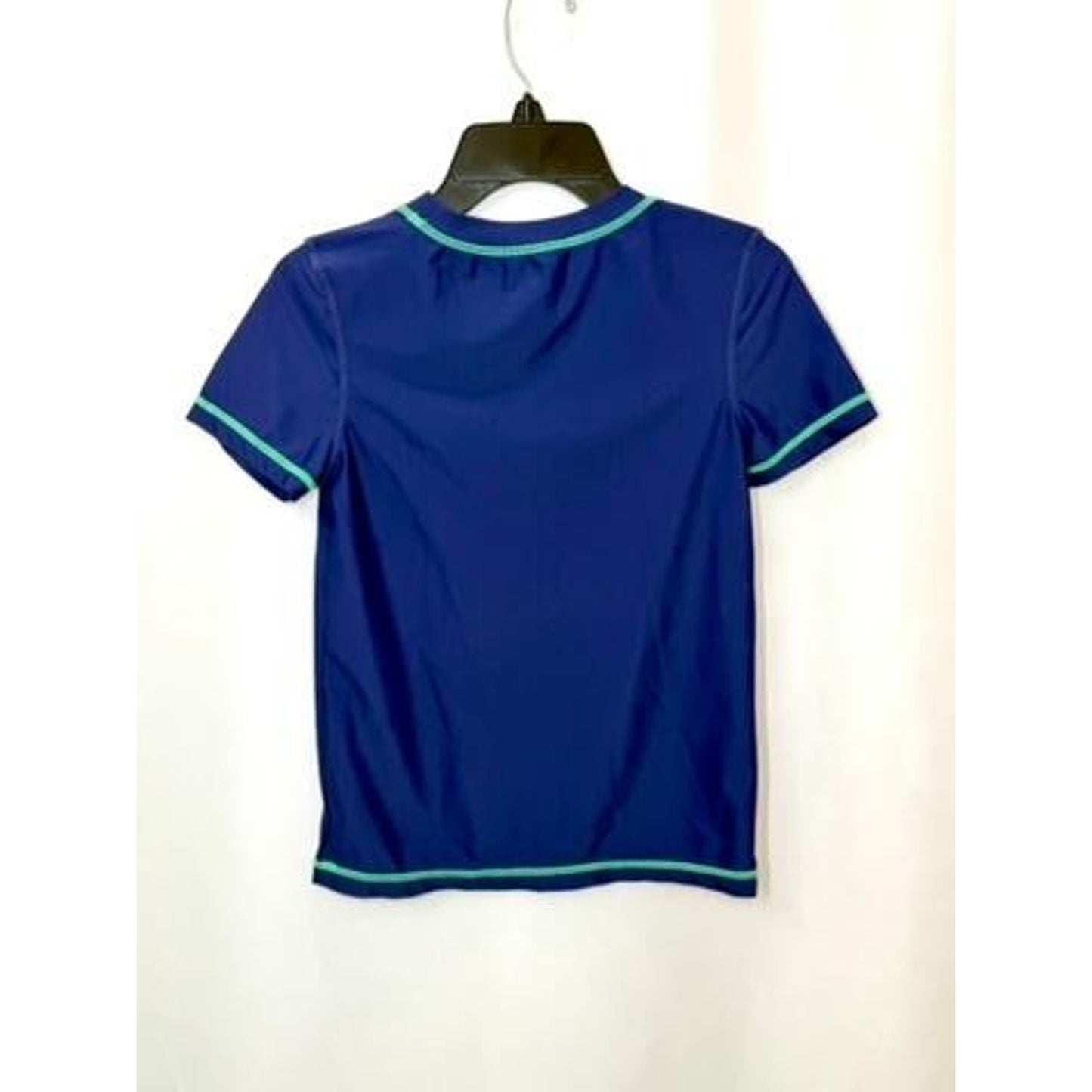 Tommy Bahama Boys Rash Guard Swim Shirt Size M 7/8 Blue Green Marlin Logo
