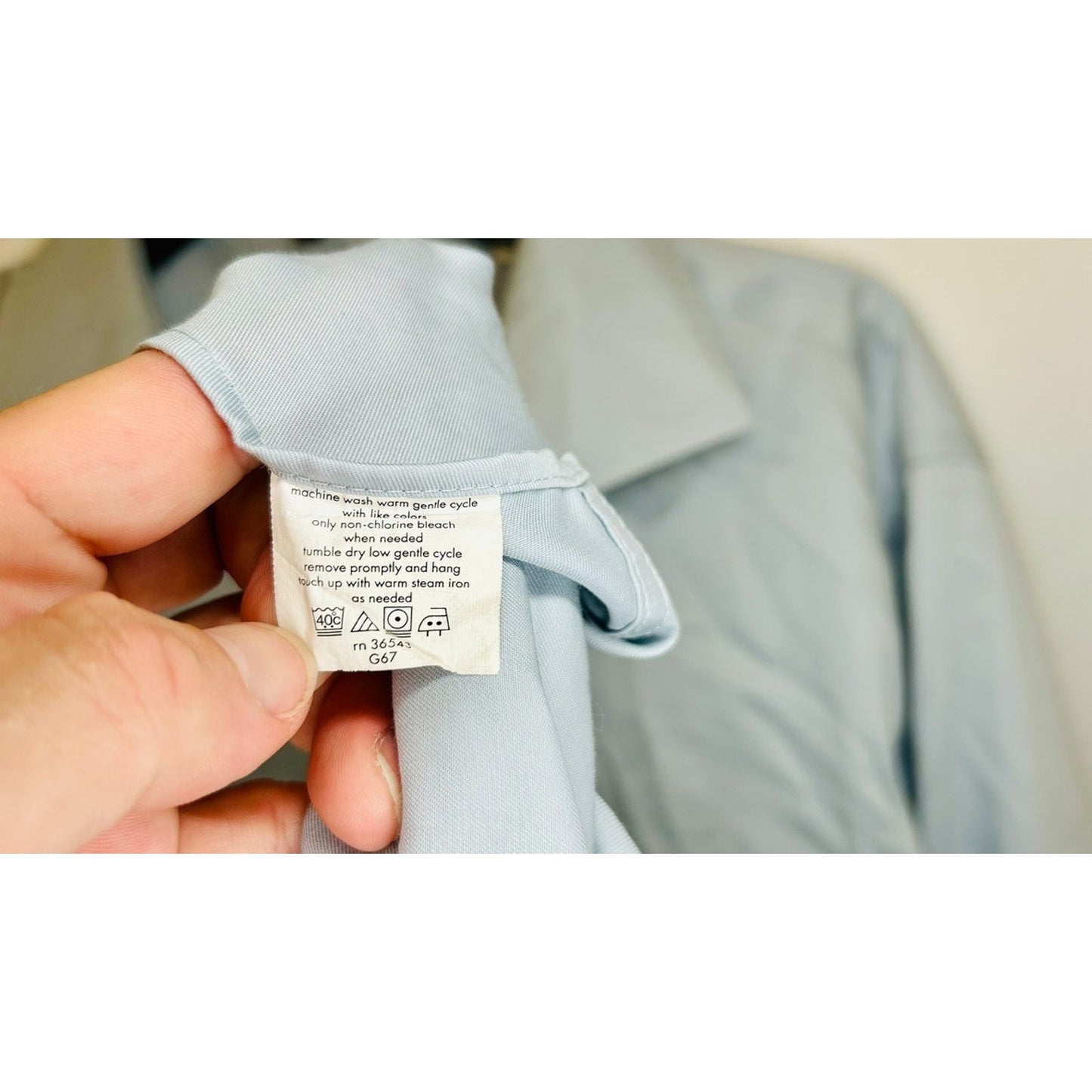 Michael Kors Blue Oxford Cotton Long-Sleeve Dress Shirt Men's 17 / 34-35