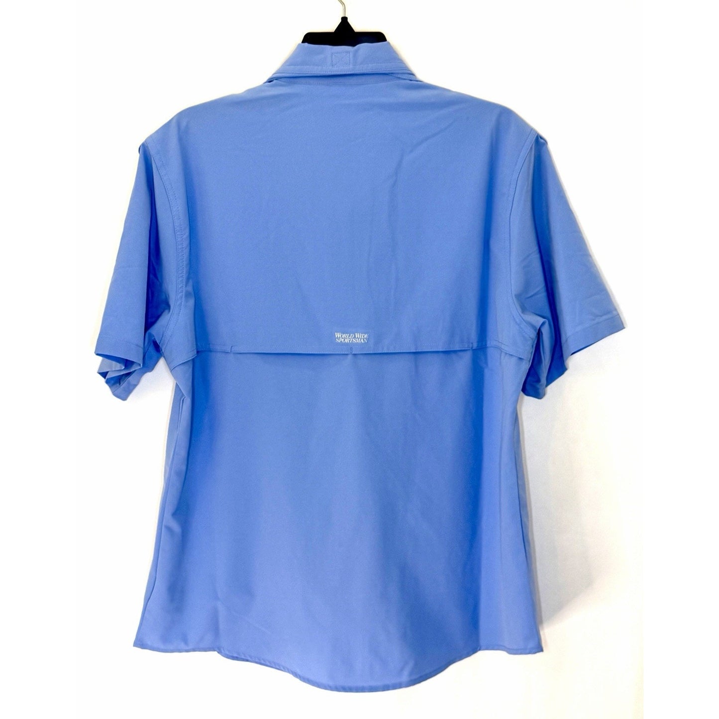 World Wide Sportsman Fishing Shirt Men’s L Periwinkle Vented Short Sleeve Button
