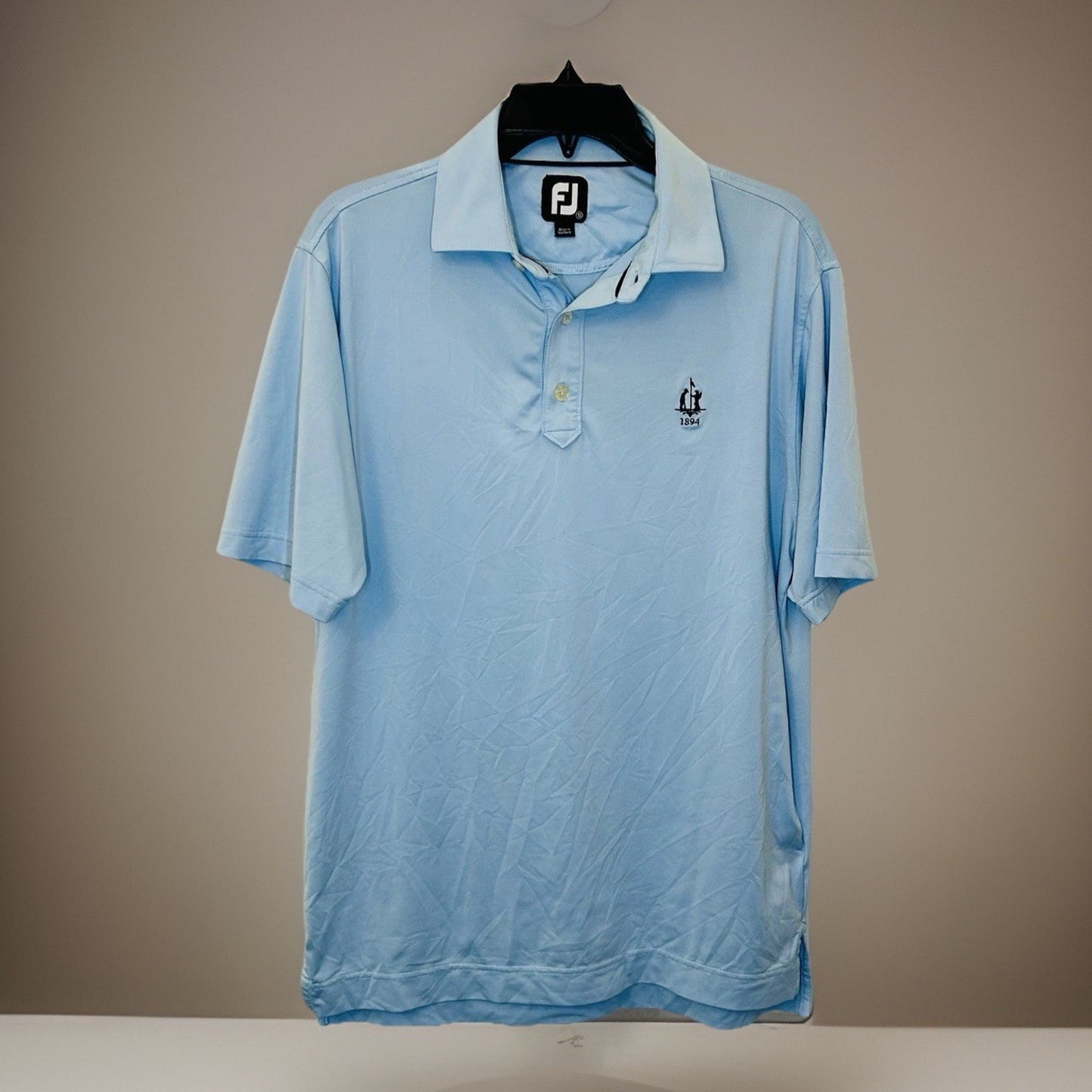 FJ Footjoy Men’s Light Blue Performance Golf Polo / 1984 Edition / Size Small