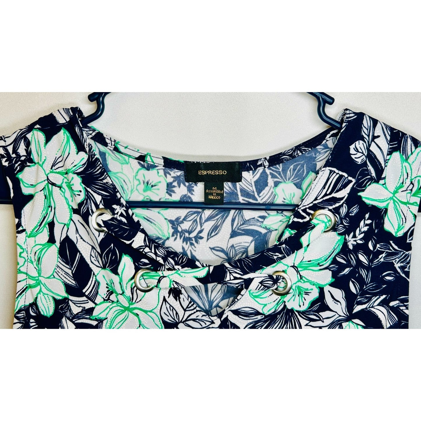 Espresso Los Angeles SZ Medium multicolor top Floral Green/Blue