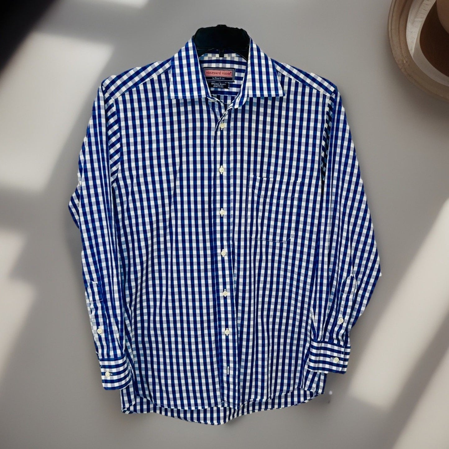 Vineyard Vines ® Dress Shirt / Classic Fit / Size 15 1/ 2 - 33 / Blue & White