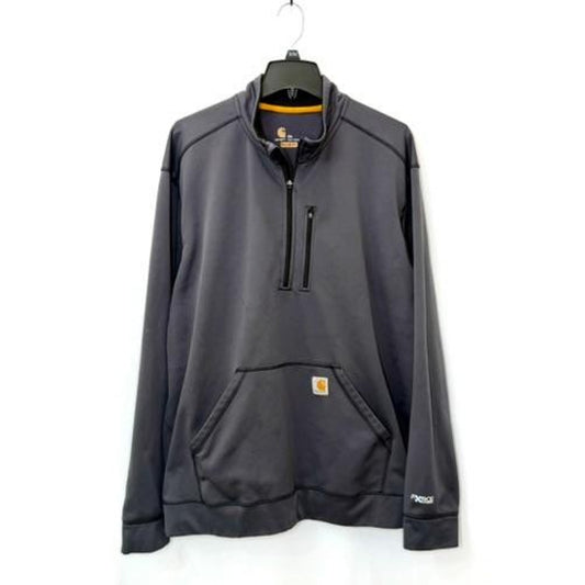 Carhartt Force Extremes 1/4 Zip Pullover Mens 2XL Gray Fleece Sweatshirt