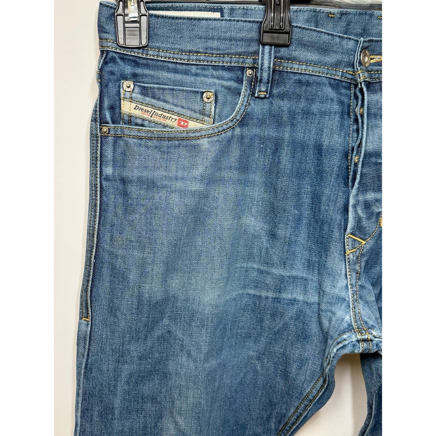 Diesel Jeans Tepphar Slim Carrot Dark Button Fly Skinny Jeans Men's 34x32