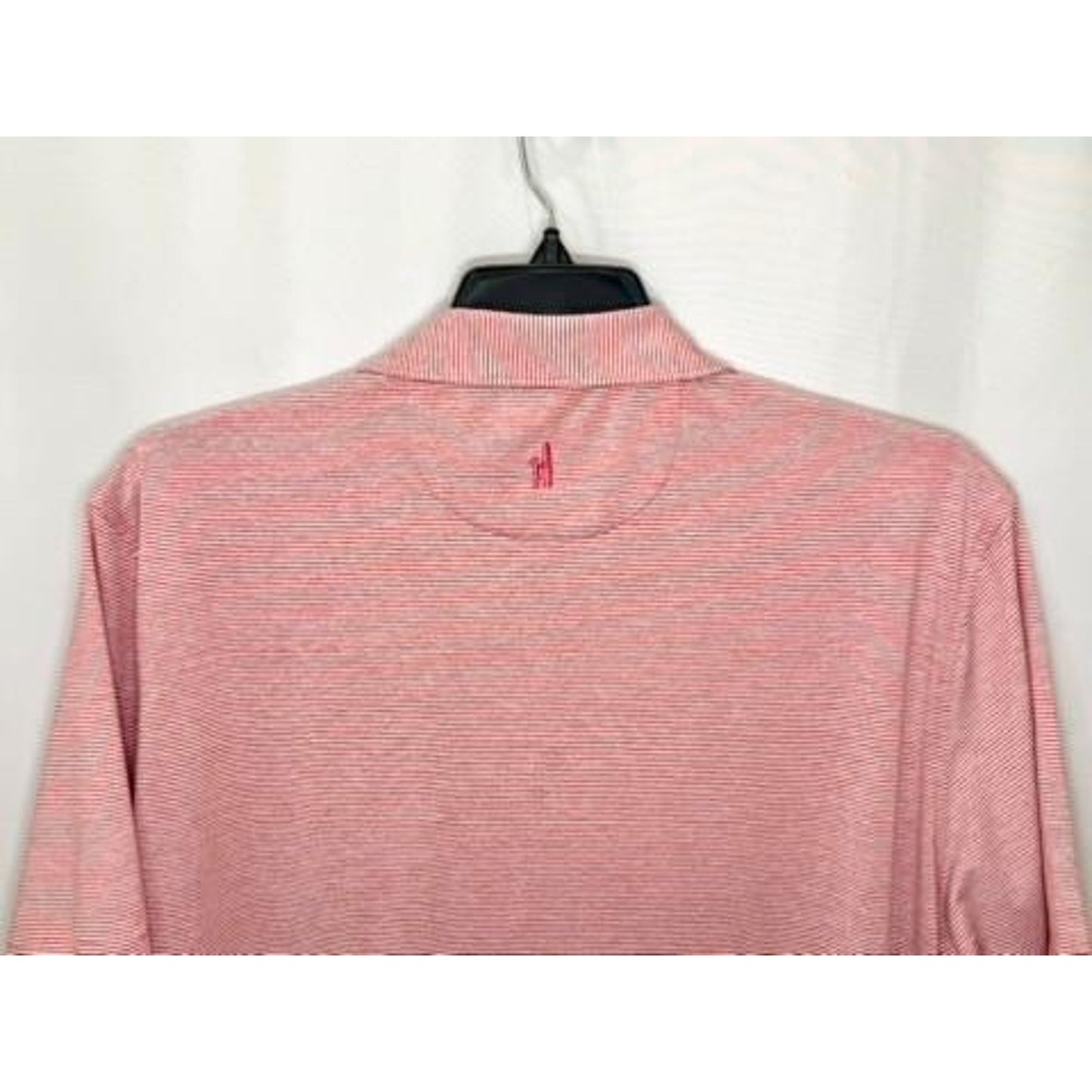 Johnnie-O Golf Polo Shirt Mens XL Red White Striped Short Sleeve Performance