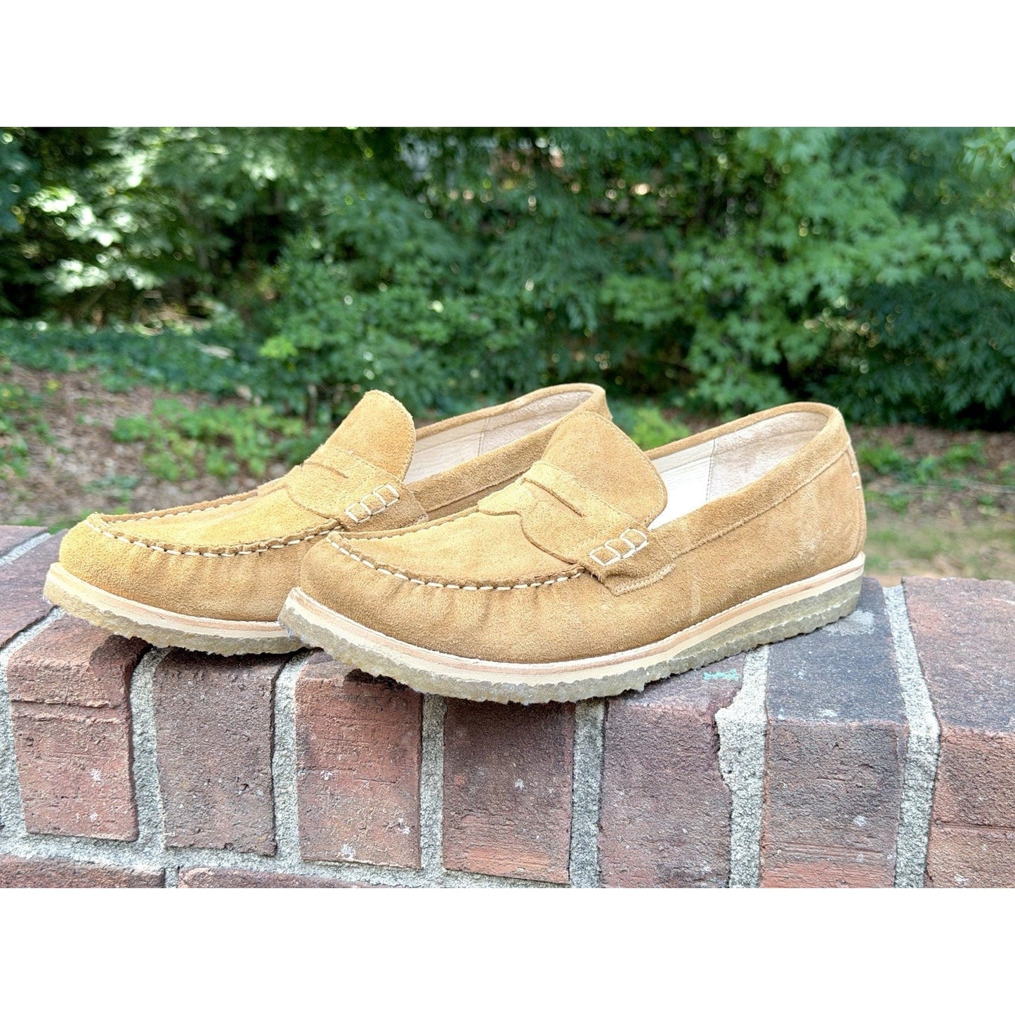 LUCA Drift Penny Loafer Suede Crepe Sole Men’s Size 12 Honey Tan Worn Once