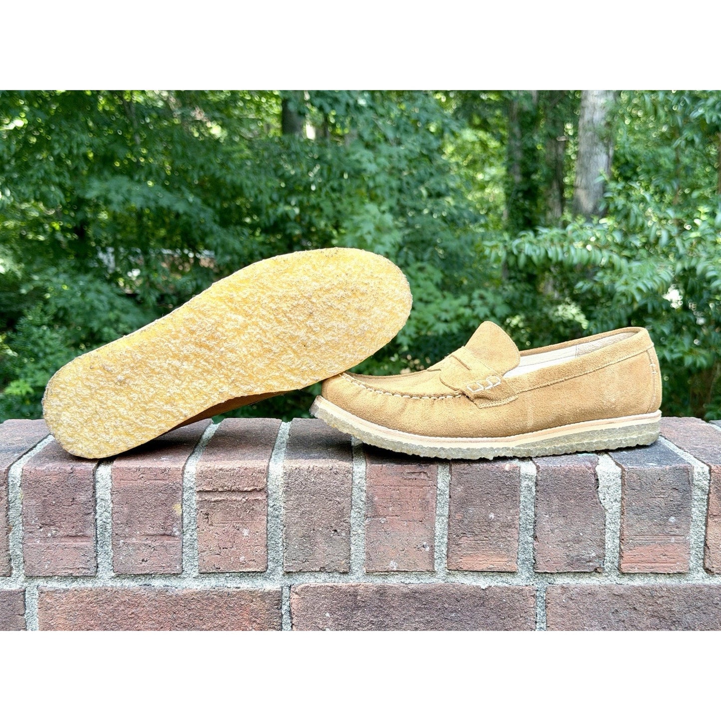 LUCA Drift Penny Loafer Suede Crepe Sole Men’s Size 12 Honey Tan Worn Once