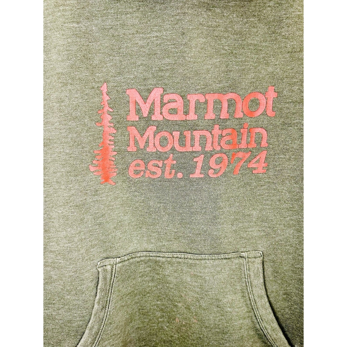 MARMOT Mountain Midweight Graphic Pullover Hoody , Green, Men's Medium