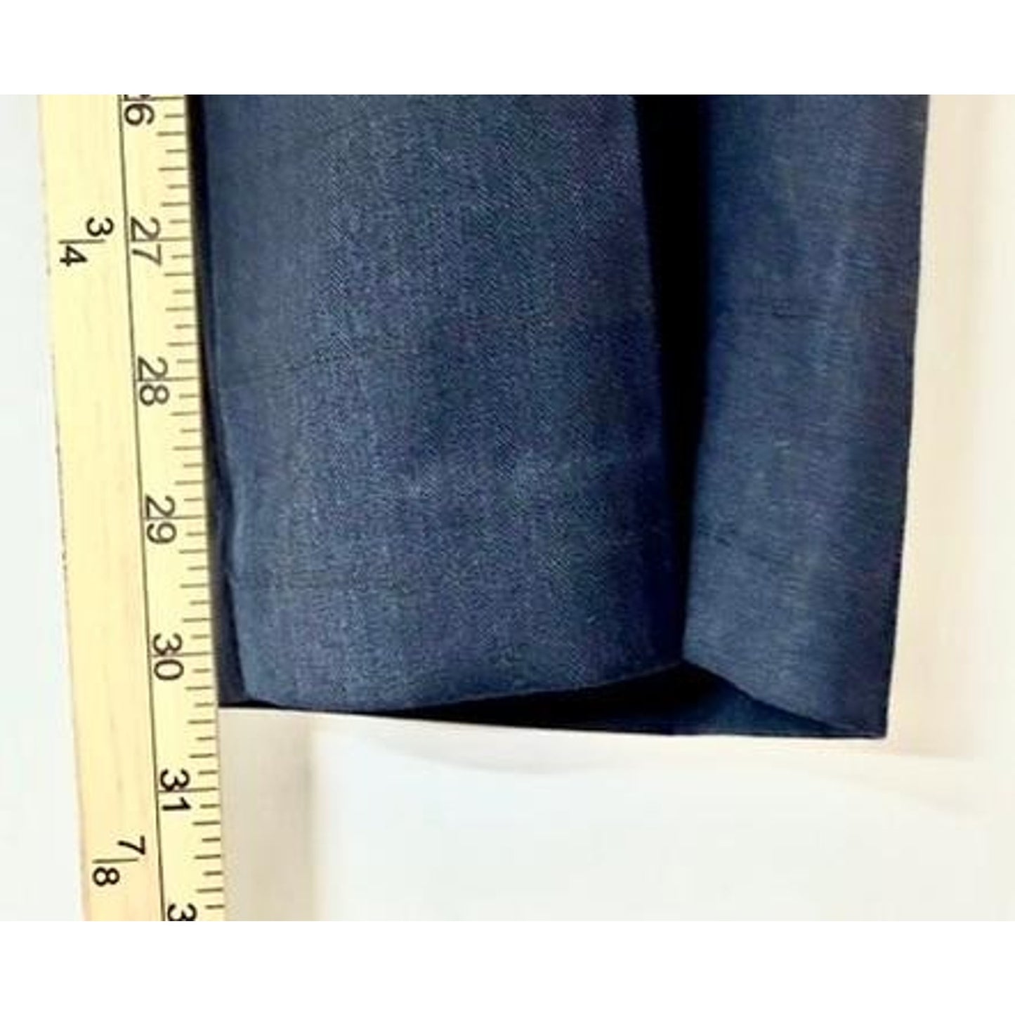 Ralph Lauren Dress Pants Mens 34x30 Navy Blue Plaid Stretch Flat Front Trousers