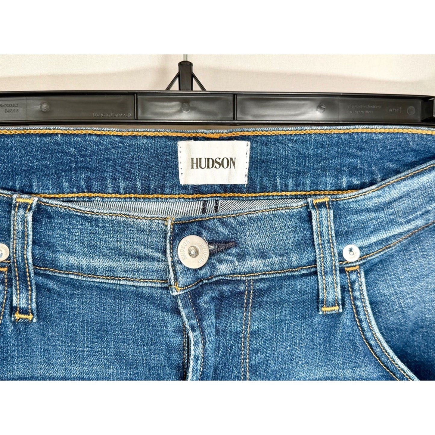 Hudson Blake Slim Straight Jeans Mens 36 Blue Stretch Denim Pants