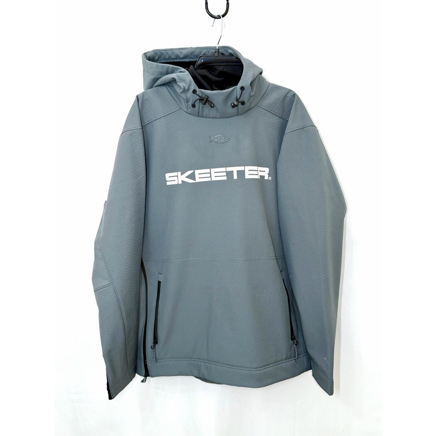 Skeeter AFTCO Reaper Windproof Pullover Fishing Hoodie Jacket Men's XL Charcoal